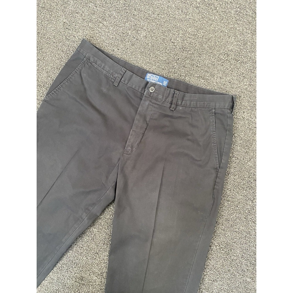 Polo Ralph Lauren Preston Flat Front Chino Pants Black Mens Size 35x30 Pony